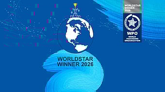 WorldStar Winner 2026, WPO promotional banner, with a blue Mondi brushstroke.