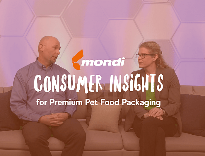 Screenshot of the webinar Mondi Consumer Insights for Premium Pet Food Packaging
